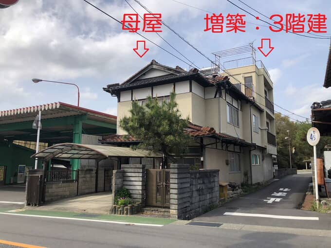 廿日市市 238183 木造2階建てに鉄骨造3階建てを増築した住宅！近隣の農地付き！